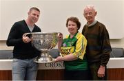 22 August 2015; Kerry legend Tomás Ó Sé with Mary and Jack Ryan from Abbeydorney, Co. Kerry, at the Bord Gáis Energy Legends Tour at Croke Park, where he relived some of most memorable moments from his playing career. All Bord Gáis Energy Legends Tours include a trip to the GAA Museum, which is home to many exclusive exhibits, including the official GAA Hall of Fame. For booking and ticket information about the GAA legends for this summer visit www.crokepark.ie/gaa-museum. Croke Park, Dublin. Picture credit: Brendan Moran / SPORTSFILE
