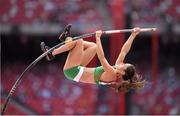 24 August 2015; Tori Pena of Ireland in action during the Women's Pole Vault qualification event. IAAF World Athletics Championships Beijing 2015 - Day 3, National Stadium, Beijing, China. Picture credit: Stephen McCarthy / SPORTSFILE