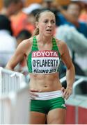 24 August 2015; Kerry O'Flaherty of Ireland following the Women's 3000m Steeplechase heats. IAAF World Athletics Championships Beijing 2015 - Day 3, National Stadium, Beijing, China. Picture credit: Stephen McCarthy / SPORTSFILE