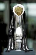 24 August 2015: A general view of the Guinness PRO12 trophy. Guinness PRO12 2015/16 Season Launch, Diageo HQ, Lakeside Drive, Park Royal, London, England. Picture credit: Paul Harding / SPORTSFILE