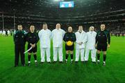 31 January 2009; Referee Marty Duffy and his officials before the game. Allianz National Football League, Division 1, Round 1, Dublin v Tyrone, Croke Park, Dublin. Picture credit: Ray McManus / SPORTSFILE