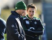 10 February 2009; Ireland's Rob Kearney and team doctor Gary O'Driscoll on the sidelines during squad training ahead of their RBS Six Nations Championship game against Italy on Sunday. RDS, Dublin. Photo by Sportsfile
