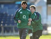 10 February 2009; Ireland's Shane Horgan, left, and captain Brian O'Driscoll in action during squad training ahead of their RBS Six Nations Championship game against Italy on Sunday. RDS, Dublin. Photo by Sportsfile