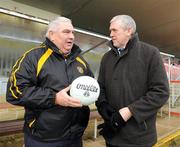 18 January 2009; Ulster manager Joe Kenan speaking with Dr Eugene Young, Director of Coaching and Games Development, Ulster Council GAA. Gaelic Life Dr. McKenna Cup, Section B, Tyrone v Monaghan, Healy Park, Omagh, Co. Tyrone. Picture credit: Oliver McVeigh / SPORTSFILE