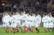 31 January 2009; The Tyrone squad, while wearing 'retro playing kit' before the game. Allianz National Football League, Division 1, Round 1, Dublin v Tyrone, Croke Park, Dublin. Picture credit: Oliver McVeigh / SPORTSFILE
