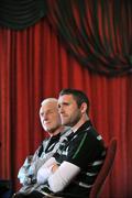 10 February 2009; Republic of Ireland manager Giovanni Trapattoni with captain Robbie Keane during a press conference ahead of their World Cup qualifier against Georgia on Wednesday. Grand Hotel, Malahide, Co. Dublin. Picture credit: David Maher / SPORTSFILE