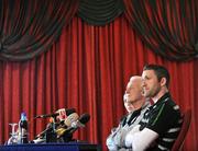 10 February 2009; Republic of Ireland manager Giovanni Trapattoni with captain Robbie Keane during a press conference ahead of their World Cup qualifier against Georgia on Wednesday. Grand Hotel, Malahide, Co. Dublin. Picture credit: David Maher / SPORTSFILE