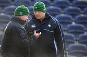 11 February 2009; Ireland head coach Declan Kidney, left, in conversation with hooker Bernard Jackman during squad training ahead of their RBS Six Nations Championship game against Italy on Sunday. RDS, Dublin. Picture credit: Brendan Moran / SPORTSFILE