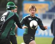 11 February 2009; Ireland hooker Jerry Flannery takes a pass during squad training ahead of their RBS Six Nations Championship game against Italy on Sunday. RDS, Dublin. Picture credit: Brendan Moran / SPORTSFILE