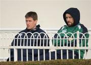 11 February 2009; Ireland out-half Ronan O'Gara, left, and prop Marcus Horan look on during squad training ahead of their RBS Six Nations Championship game against Italy on Sunday. RDS, Dublin. Picture credit: Brendan Moran / SPORTSFILE