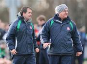 10 February 2009; Members of the LIT management team Cyril Farrell, right, and Davy Fitzgerald during the game. Fitzgibbon Cup, UCD v LIT, UCD, Belfield, Dublin. Picture credit: Diarmuid Greene / SPORTSFILE
