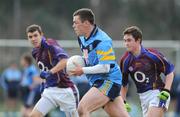 12 February 2009; John O'Loughlin, UCD, in action against Michael Moloney, left, and Declan Rattigan, University of Limerick. Sigerson Cup, UCD v University of Limerick. UCD, Belfield, Dublin. Picture credit: Stephen McCarthy / SPORTSFILE