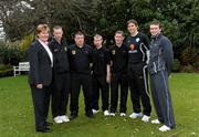 9 February 2009; Irish International player Kevin Kilbane, 2nd from right, with Liz Callery, Regional director Special Olympics Eastern region, left, Sporting Fingal player Conan Byrne, right and players, from left, Darragh Dockrell, Thomas Leonard, Ian Brady and Barry Reilly at a photocall to launch the Sporting Fingal Special Olympics team. Portmarnock Hotel, Portmarnock, Co. Dublin. Photo by Sportsfile