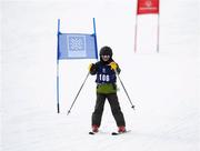 11 February 2009; Clara Keoghan, TEAM Ireland, sponsored by eircom, from Ballsbridge, Dublin, on her way to winning a Bronze medal in a Novice Grade Giant Slalom Event at the Boise-Bogus Basin Mountain Recreation Area. 2009 Special Olympics World Winter Games, Boise, Idaho, USA. Picture credit: Ray McManus / SPORTSFILE