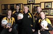 12 February 2009; Pictured at the AIB GAA Club Championship Press Conference are, from left, Crossmaglen's Paul McKeown, Paul Hearty, manager Donal Murtagh, captain John Donaldson and Martin Aherne. Crossmaglen will take on Dromcollogher-Broadford in the AIB GAA Football Senior Club Championship Semi-Finals on the 21st of February. Crossmaglen Clubhouse, Crossmaglen, Co. Armagh. Picture credit: Oliver McVeigh / SPORTSFILE