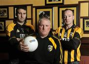 12 February 2009; Pictured at the AIB GAA Club Championship Press Conference are, from left, Crossmaglen's Paul Hearty, manager Donal Murtagh and captain John Donaldson. Crossmaglen will take on Dromcollogher-Broadford in the AIB GAA Football Senior Club Championship Semi-Finals on the 21st of February. Crossmaglen Clubhouse, Crossmaglen, Co. Armagh. Picture credit: Oliver McVeigh / SPORTSFILE