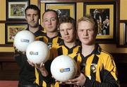 12 February 2009; Pictured at the AIB GAA Club Championship Press Conference are, from left, Crossmaglen's Paul Hearty, captain John Donaldson, Martin Aherne and Paul McKeown. Crossmaglen will take on Dromcollogher-Broadford in the AIB GAA Football Senior Club Championship Semi-Finals on the 21st of February. Crossmaglen Clubhouse, Crossmaglen, Co. Armagh. Picture credit: Oliver McVeigh / SPORTSFILE
