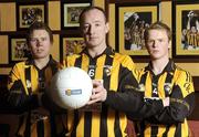 12 February 2009; Pictured at the AIB GAA Club Championship Press Conference are, from left, Crossmaglen's Martin Aherne, captain John Donaldson and Paul McKeown. Crossmaglen will take on Dromcollogher-Broadford in the AIB GAA Football Senior Club Championship Semi-Finals on the 21st of February. Crossmaglen Clubhouse, Crossmaglen, Co. Armagh. Picture credit: Oliver McVeigh / SPORTSFILE