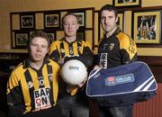 12 February 2009; Pictured at the AIB GAA Club Championship Press Conference are, from left, Crossmaglen's Martin Aherne, captain John Donaldson and Paul Hearty. Crossmaglen will take on Dromcollogher-Broadford in the AIB GAA Football Senior Club Championship Semi-Finals on the 21st of February. Crossmaglen Clubhouse, Crossmaglen, Co. Armagh. Picture credit: Oliver McVeigh / SPORTSFILE
