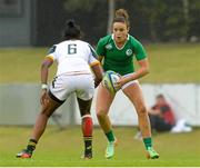 22 August 2015; Louise Galvin, Ireland, in action against Veroeshka Grain, South Africa. Women's Sevens Rugby Tournament, Pool C, Ireland v South Africa. UCD, Belfield, Dublin. Picture credit: Brendan Moran / SPORTSFILE