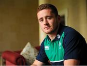 25 August 2015; Ireland's Paddy Jackson poses for a portrait after a press conference. Ireland Rugby Press Conference. Carton House, Maynooth, Co. Kildare. Picture credit: Seb Daly / SPORTSFILE