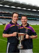 25 August 2015; Dublin hurlers Ryan O'Dwyer, left, and Niall Corcoran at the One Direct Kilmacud Crokes All Ireland Hurling 7s Launch. Croke Park, Dublin. Photo by Sportsfile