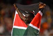 25 August 2015; David Rudisha of Kenya after winning the final of the Men's 800m event. IAAF World Athletics Championships Beijing 2015 - Day 4, National Stadium, Beijing, China. Picture credit: Stephen McCarthy / SPORTSFILE