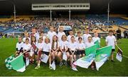 22 August 2015; The flagbearers before the game. Bord Gáis Energy GAA Hurling All Ireland U21 Championship, Semi-Final, Limerick v Galway. Semple Stadium, Thurles, Co. Tipperary. Picture credit: Dáire Brennan / SPORTSFILE