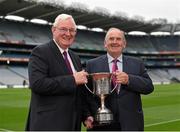 25 August 2015; Noel Tracey, left, Galway County Board Chairman and Ned Quinn, Kilkenny County Board Chairman, at the One Direct Kilmacud Crokes All Ireland Hurling 7s Launch. Croke Park, Dublin. Photo by Sportsfile