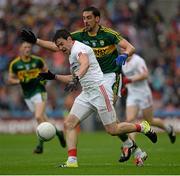 23 August 2015; Mattie Donnelly, Tyrone, in action against Anthony Maher, Kerry. GAA Football All-Ireland Senior Championship, Semi-Final, Kerry v Tyrone. Croke Park, Dublin. Picture credit: Brendan Moran / SPORTSFILE
