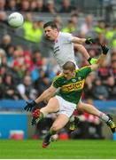 23 August 2015; Stephen O'Brien, Kerry, in action against Sean Cavanagh, Tyrone. GAA Football All-Ireland Senior Championship, Semi-Final, Kerry v Tyrone. Croke Park, Dublin. Picture credit: Tomás Greally / SPORTSFILE