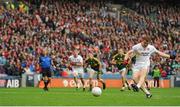 23 August 2015; Peter Harte, Tyrone, scores a penalty. GAA Football All-Ireland Senior Championship, Semi-Final, Kerry v Tyrone. Croke Park, Dublin. Picture credit: Tomás Greally / SPORTSFILE