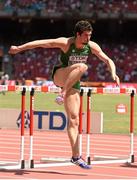 26 August 2015; Ben Reynolds of Ireland in action during the heats of the Men's 100m Hurdles event. IAAF World Athletics Championships Beijing 2015 - Day 5, National Stadium, Beijing, China. Picture credit: Stephen McCarthy / SPORTSFILE