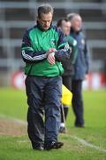 8 February 2009; Limerick manager Justin McCarthy checks his watch during the match. Allianz GAA National Hurling League, Division 1, Round 1, Limerick v Clare, Gaelic Grounds, Limerick. Picture credit: Brian Lawless / SPORTSFILE