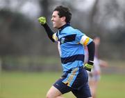 12 February 2009; Mark Ronaldson, UCD, celebrates after scoring a point in the last minute of normal time to bring the game to extra-time. Sigerson Cup, UCD v University of Limerick. UCD, Belfield, Dublin. Picture credit: Stephen McCarthy / SPORTSFILE