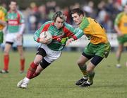 14 February 2009; Conor Mortimor, Mayo, in action against Declan Walsh, Donegal. Allianz GAA National Football League, Division 1, Round 2, Donegal v Mayo, Letterkenny, Co. Donegal. Picture credit: Oliver McVeigh / SPORTSFILE