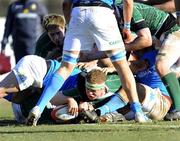 14 February 2009; Ireland's Thomas Sexton goes over to score his side's first try. U20 Six Nations Rugby Championship, Italy v Ireland, Stadio Beltrametti, Piacenza, Italy. Picture credit: Massimiliano Pratelli / SPORTSFILE