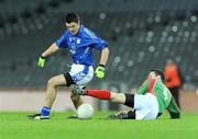 14 February 2009; Michael Feeney, St Michael's, in action against Adrian O'Connell, St Michael's Foilmore. AIB All-Ireland Intermediate Club Football Championship Final, St Michael's, Galway, v St Michael's Foilmore, Kerry, Croke Park, Dublin. Picture credit: Stephen McCarthy / SPORTSFILE