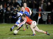 14 February 2009; Peter O'Leary, Laois, in action against Charlie Vernon, Armagh. Allianz GAA NFL Division 2 Round 2, Armagh v Laois, Athletic Grounds, Armagh. Picture credit: Oliver McVeigh / SPORTSFILE
