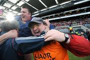 15 February 2009; Dripsey coach Johnny Keane  celebrates after the final whistle. AIB All-Ireland Junior Club Hurling Championship Final, Dripsey, Cork v Tullogher Roshercon, Kilkenny, Croke Park, Dublin. Picture credit: Ray Lohan / SPORTSFILE *** Local Caption ***