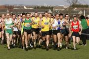 15 February 2009; Eventual winner Dave Morwood, no. 1228, North Belfast Harriers A.C, leads out the field at the start of the Master Mens 7000m race. AAI Intermediate and Masters Cross Country Championship. Tymon Park, Templeogue, Dublin. Picture credit: Tomas Greally / SPORTSFILE