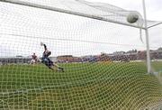 15 February 2009; Galway's Michael Meehan scores a penalty past Dublin goalkeeper Stephen Cluxton. Allianz National Football League, Division 1, Round 2, Galway v Dublin, Pearse Stadium, Galway. Picture credit: Ray Ryan / SPORTSFILE