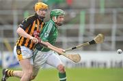 15 February 2009; Seamus Hickey, Limerick, in action against Richard Power, Kilkenny. Allianz National Hurling League, Division 1, Round 2, Kilkenny v Limerick, Nowlan Park, Kilkenny. Picture credit: David Maher / SPORTSFILE