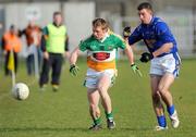 15 February 2009; Sean Ryan, Offaly, in action against Kevin Smith, Longford. Allianz National Football League, Division 3, Round 2, Offaly v Longford, O'Connor Park, Tullamore, Co. Offaly. Picture credit: Brian Lawless / SPORTSFILE