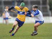 15 February 2009; Colin Ryan, Clare, in action against Noel Connors, Waterford. Allianz National Hurling League, Division 1, Round 2, Clare v Waterford, Cusack Park, Ennis, Co. Clare. Picture credit: Pat Murphy / SPORTSFILE
