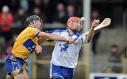 15 February 2009; Seamus Prendergast, Waterford, in action against Pat Vaughan, Clare. Allianz National Hurling League, Division 1, Round 2, Clare v Waterford, Cusack Park, Ennis, Co. Clare. Picture credit: Pat Murphy / SPORTSFILE
