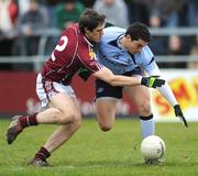 15 February 2009; Bernard Brogan, Dublin, in action against Niall Coyne, Galway. Allianz National Football League, Division 1, Round 2, Galway v Dublin, Pearse Stadium, Galway. Picture credit: Ray Ryan / SPORTSFILE