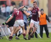 15 February 2009; Conal Keaney, Dublin, in action against Darren Mullahy and Mark Lydon, Galway. Allianz National Football League, Division 1, Round 2, Galway v Dublin, Pearse Stadium, Galway. Picture credit: Ray Ryan / SPORTSFILE