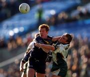 15 October 2000; Justin Leppitsch of Australia in action against Darren Fay of Ireland during the International Rules Series Second Test match between Ireland and Australia at Croke Park in Dublin. Photo by Ray McManus/Sportsfile