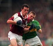 7 October 2000; Padraic Joyce of Galway in action against Tomás O'Sé of Kerry during the Bank of Ireland All-Ireland Senior Football Championship Final Replay match between Kerry and Galway at Croke Park in Dublin. Photo by Brendan Moran/Sportsfile